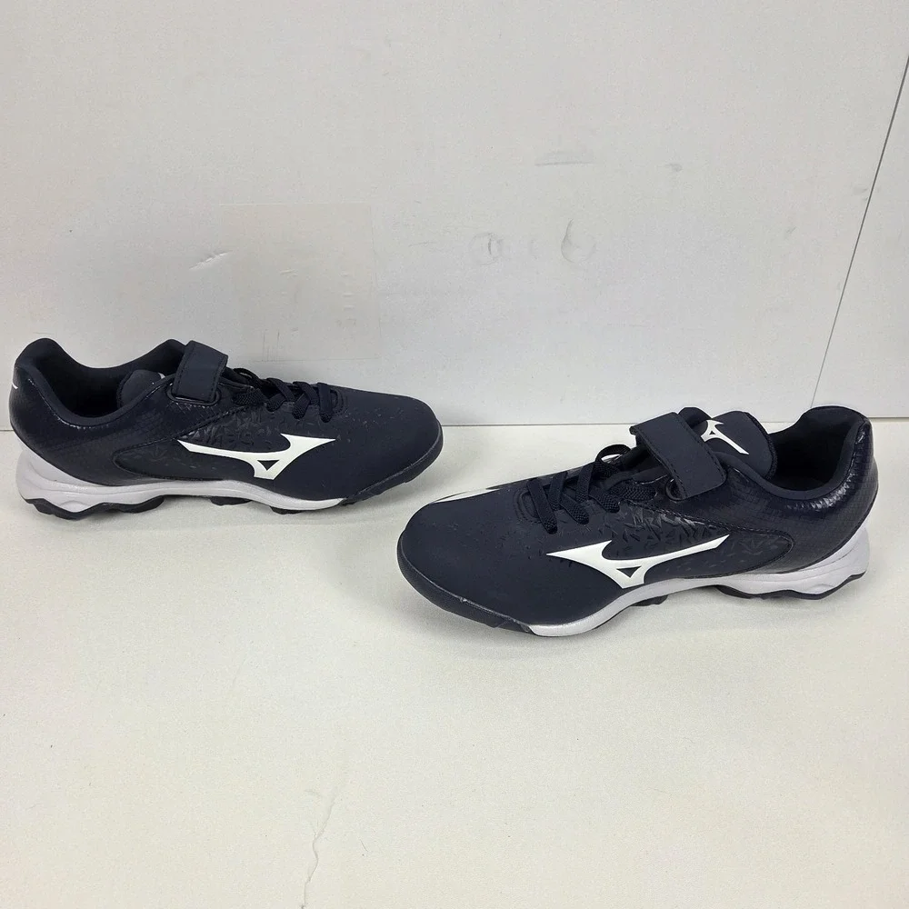 Mizuno Unisex Kids' Wave Select Nine Jr Baseball Cleats Navy/White Size 3